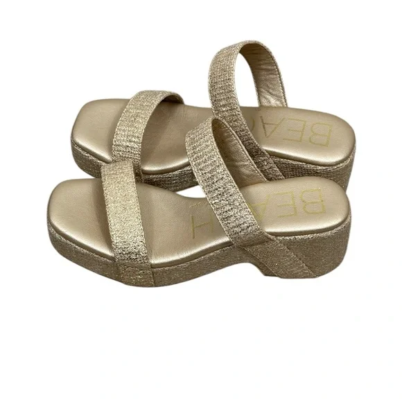 Beach by Matisse sable gold platform sandals size 7 - Picture 3 of 11